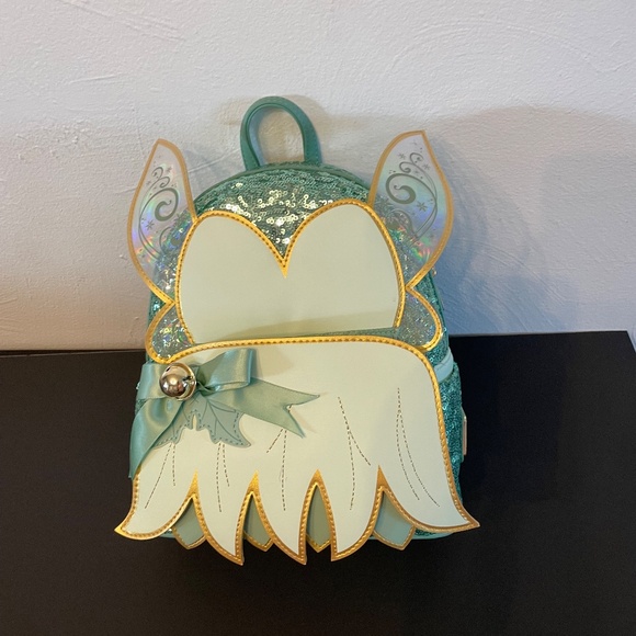 Loungefly Handbags - Tinkerbell sequent outfit mini backpack Loungefly Disney New with tags